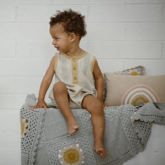 Daisy Knit Blanket Wild WaWa - Picture 2 of 2